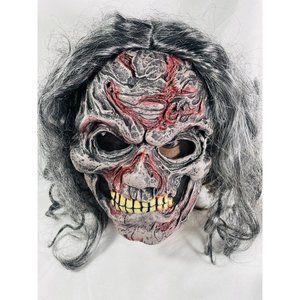 Vintage Easter Unlimited Latex Rubber Halloween MASK WITH WIG ZOMBIE 1 Pc Adult